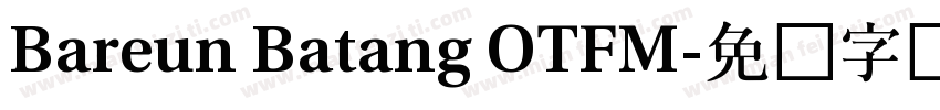 Bareun Batang OTFM字体转换